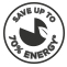 Save upto 70% energy 