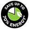 Save 70 percent Energy 