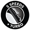 5 Speeds Turbo