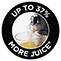 Up to 37% more juice