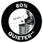 80% quieter