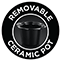 Removable ceramic pot