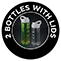 2 portable bottles with lids