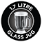 1.7 litre glass jug
