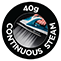 40g continuous steam