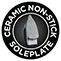 Ceramic non-stick soleplate 