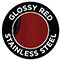 Glossy Red Stainless Steel